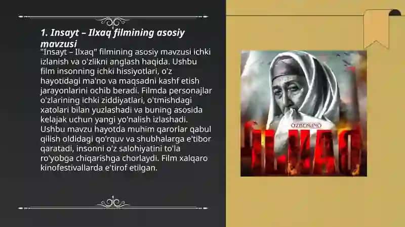 Insayt – Ilxaq filmining asosiy mavzusi 3