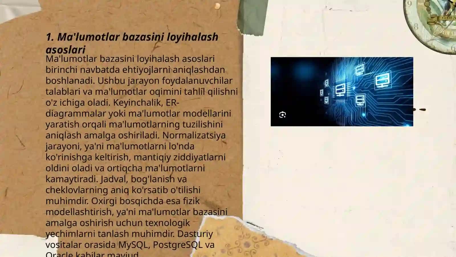 Ma'lumotlar bazasini yaratish va tahlil qilish 3