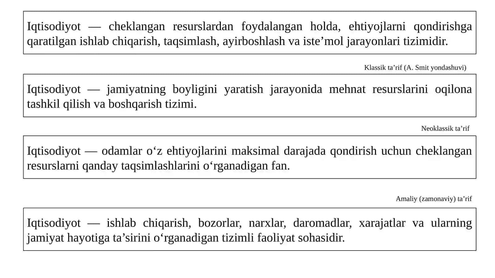 Iqtisodiyot va uning asosiy muammosi 3