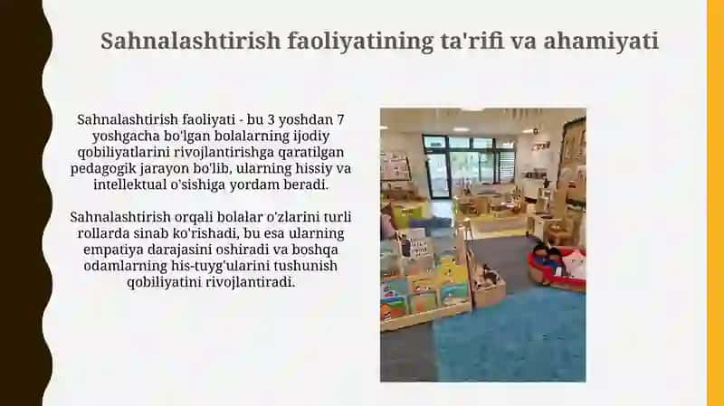 Sahnalashtirish faoliyati 3