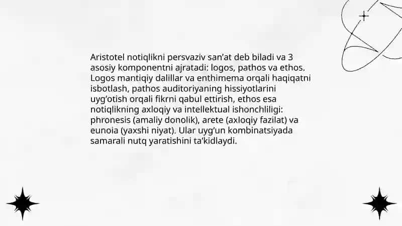 G'arb va Sharq allomalarining notiqlikka doir qarashlari 3