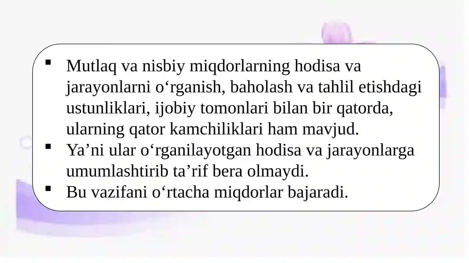 "Statistika" fanidan tayyorlagan taqdimoti 3