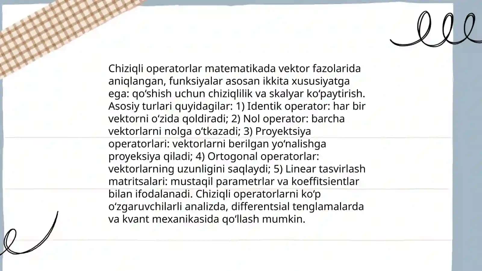 Chiziqli operator spektri 3