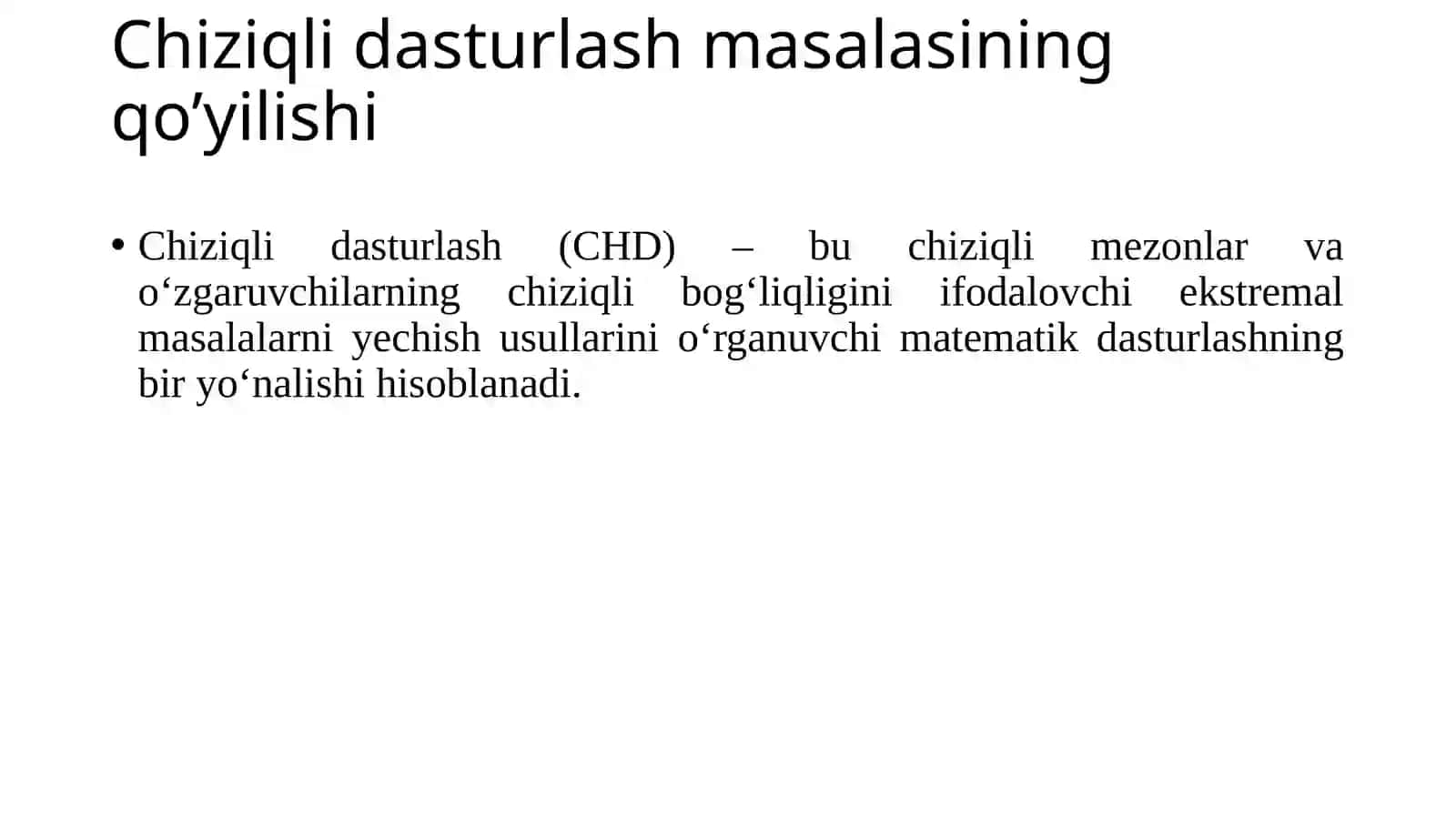 Chiziqli dasturlash masalalarining matematik modellari, iqtisodiy tahlili 3