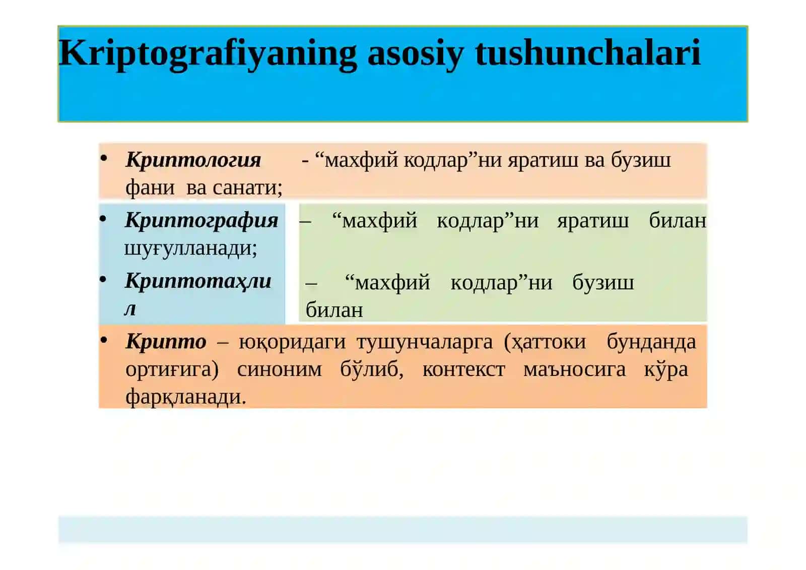 Kriptografiyaning asosiy tushunchalari va tarixi 3
