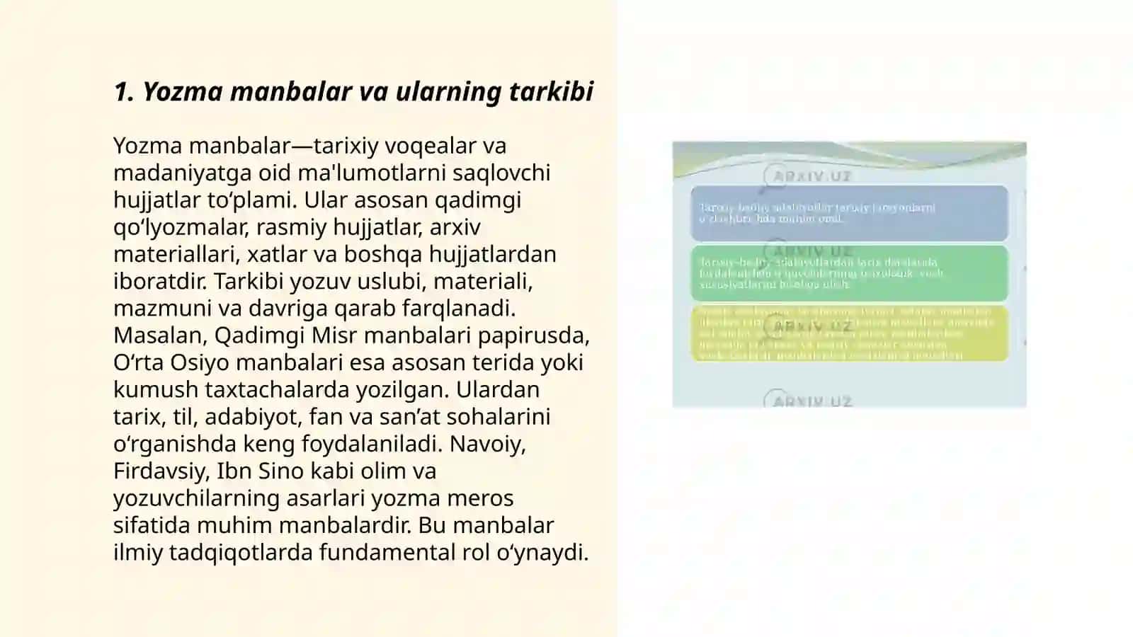 Yozma manbalarda tarixiy sanalaraning berilishi 3