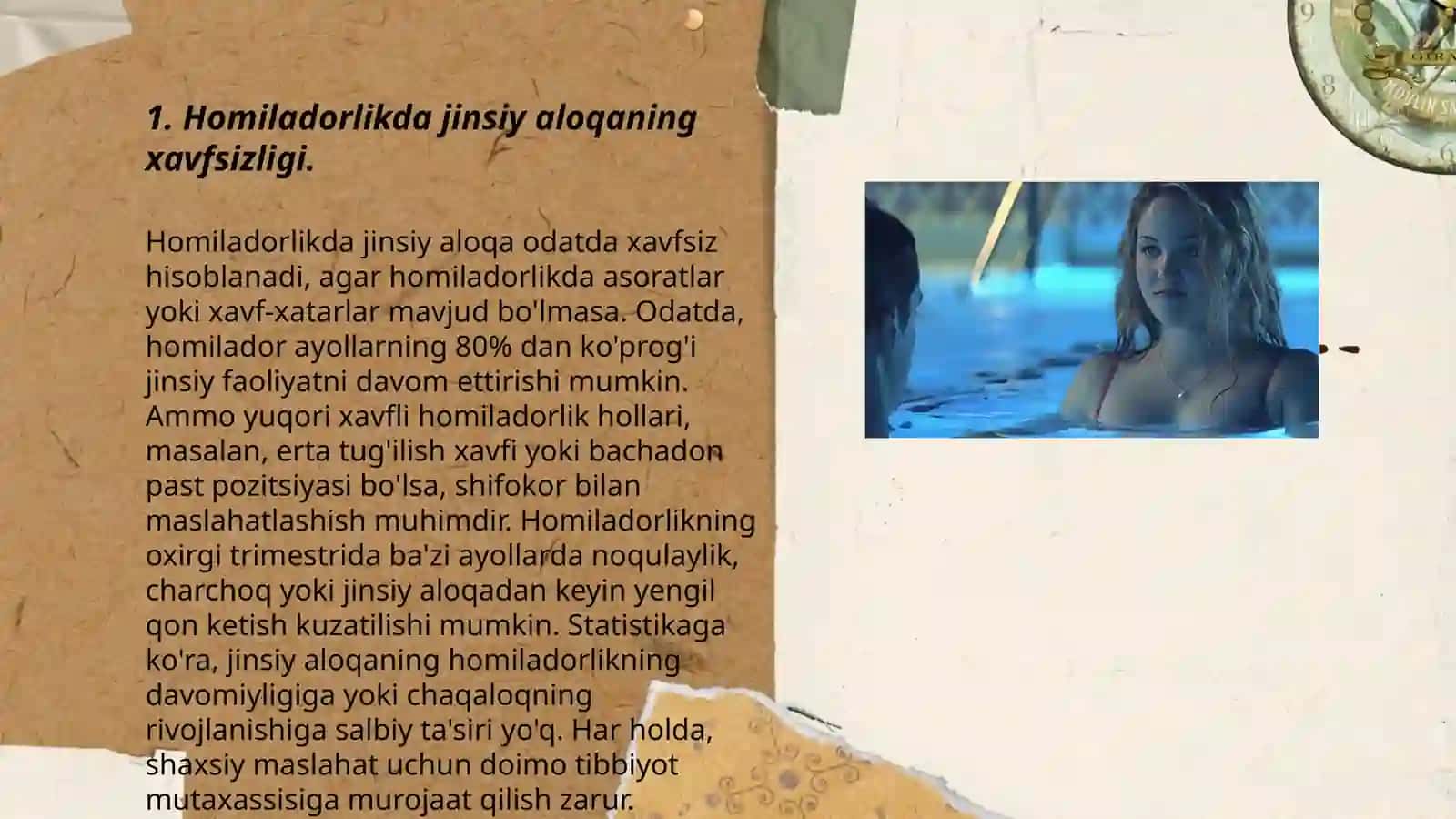 Homiladorlikda jinsiy aloqa — muddatiga ko’ra qarshi ko’rsatmalar, tavsiyalar 3
