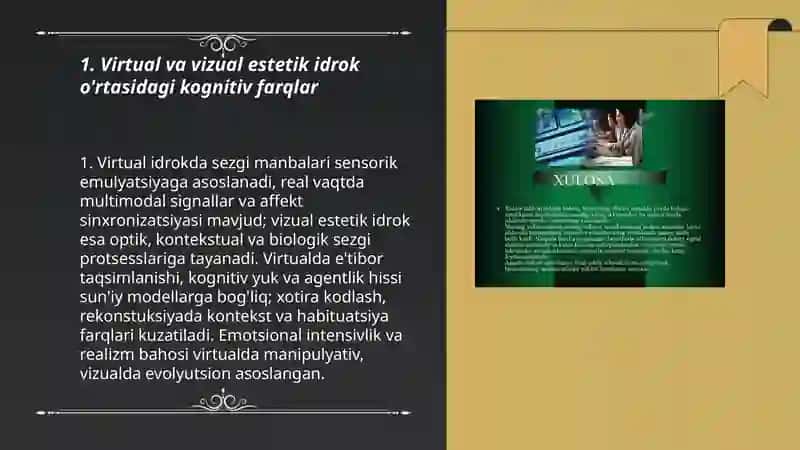 Olamni virtual va vizual estetik idrok etishning farqlari 3