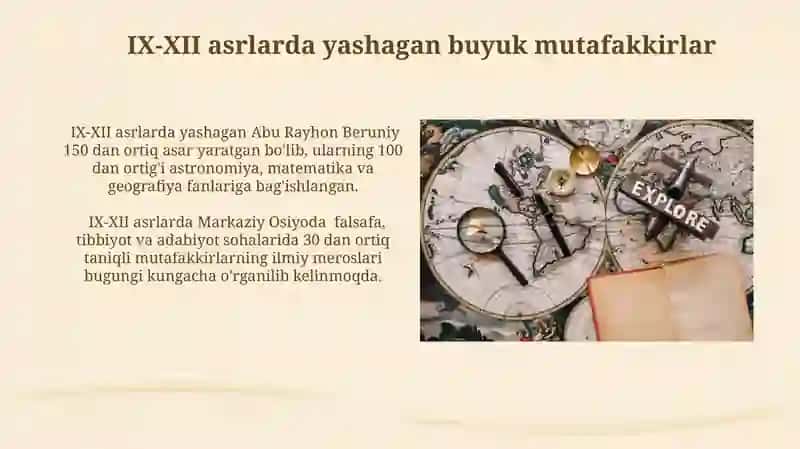 IX-XII asrlarda yashagan Abu Rayhon Beruniy va Jahon sivilizatsiyasiga qo'shgan hissasi 3