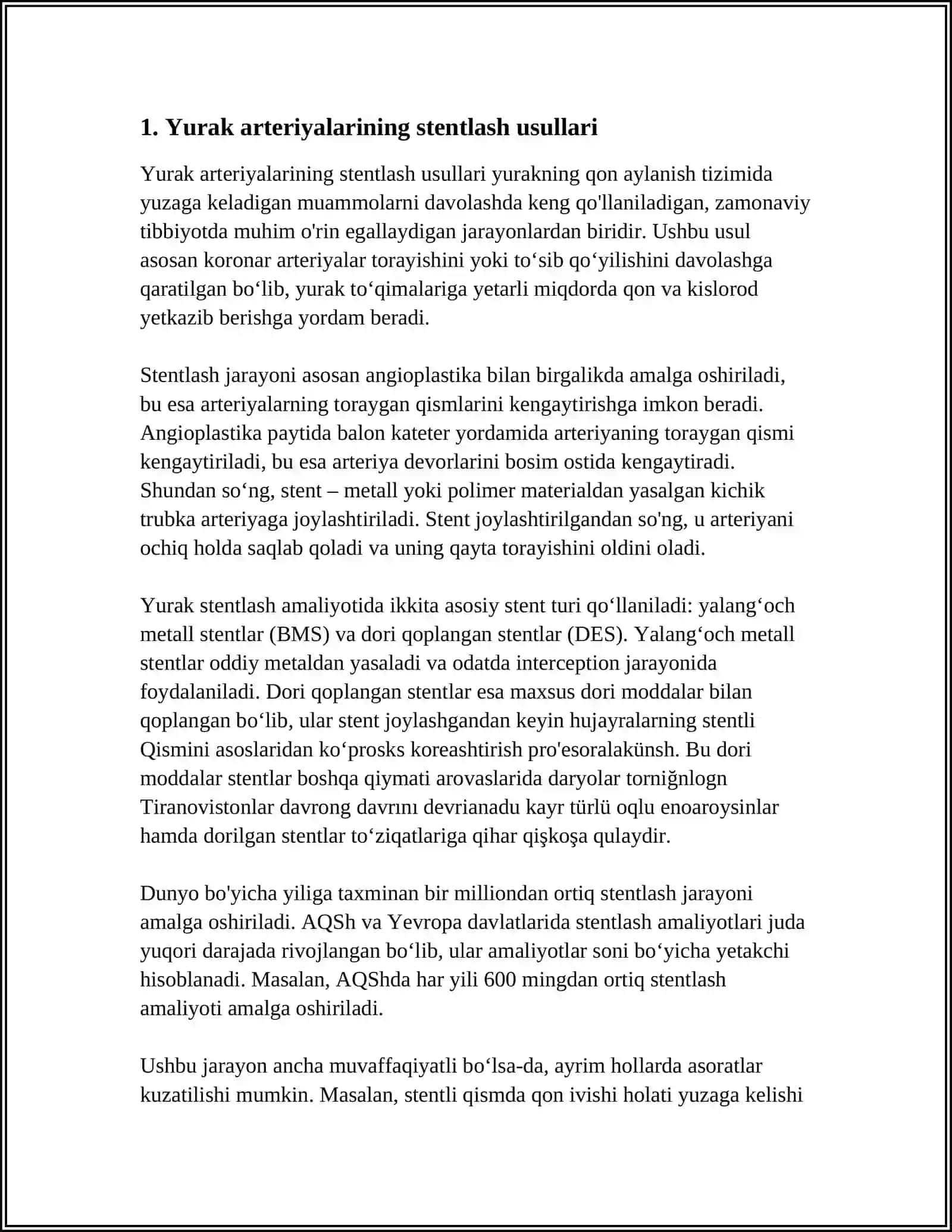 YURAK ISHEMIK KASALLIKLARIDA BAJARILADIGAN ZAMONAVIY OPERATSIYALAR 3