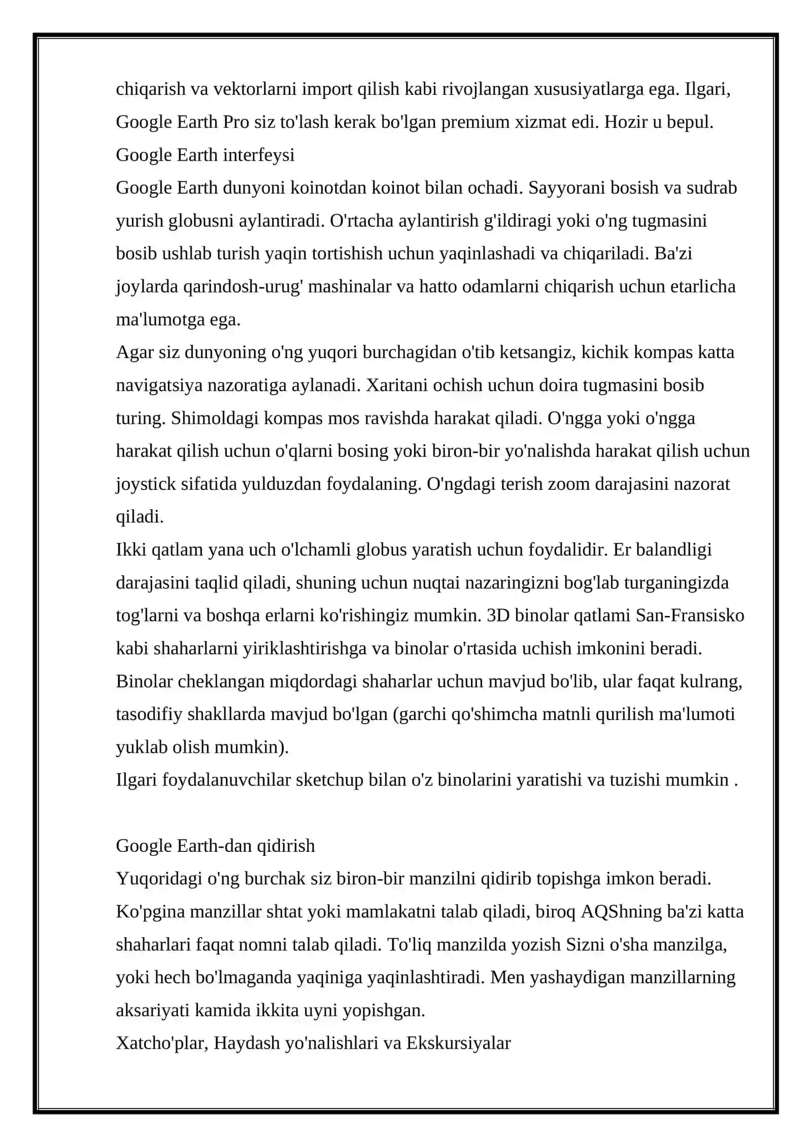 Suniy yo’ldosh tasvirlarini vektorizatsiyalash, turli ochiq mandalardan ma’lumotlarni yuklab olish, xarita maketini yaratish algoritmi va uning elementlarini yaratish,  Semi-automatic classification plagini bilan ishlash. 3