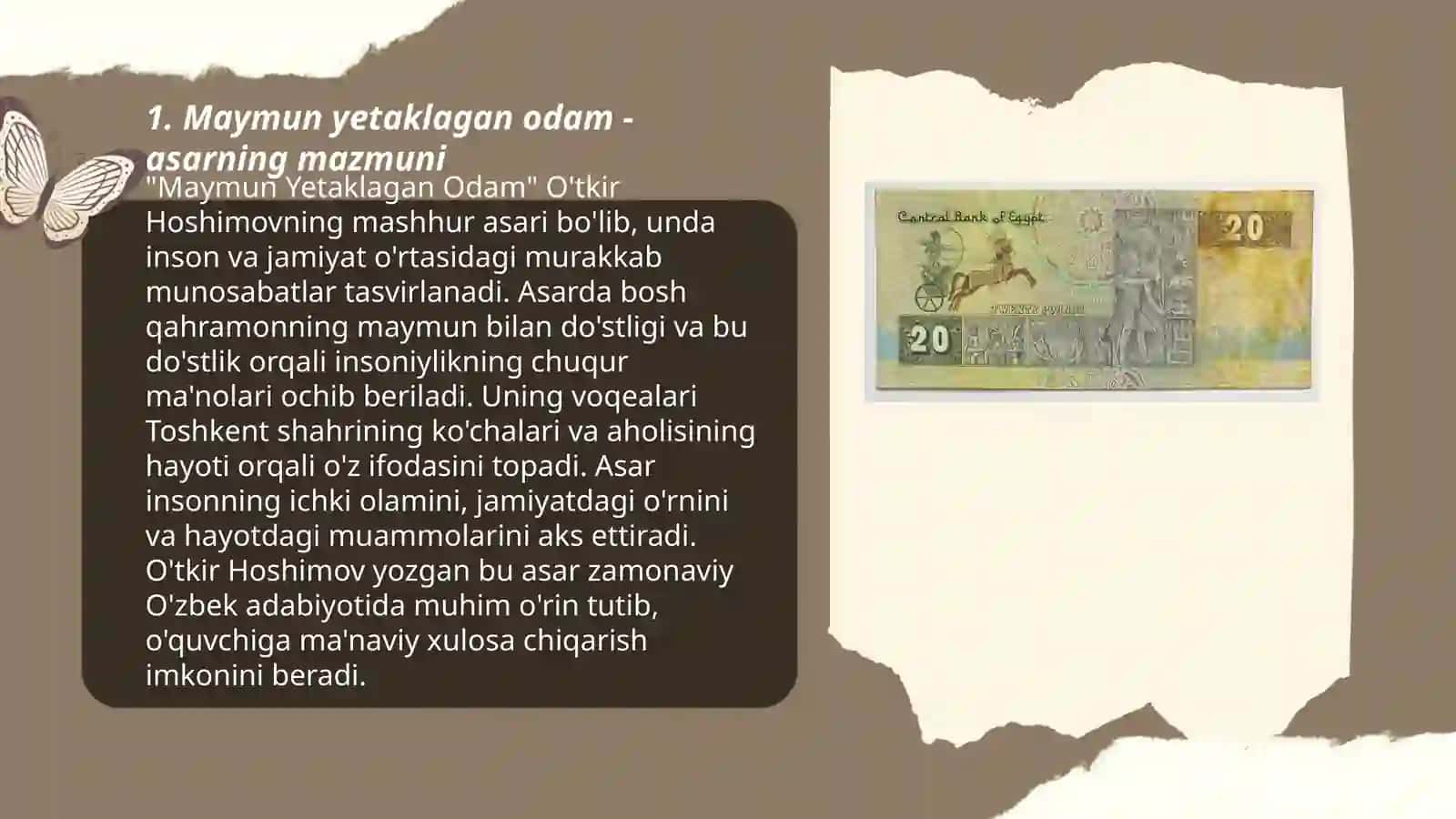 Nazar Eshonqulning Maymun yetakladam odam hikoyasi tahlili 3