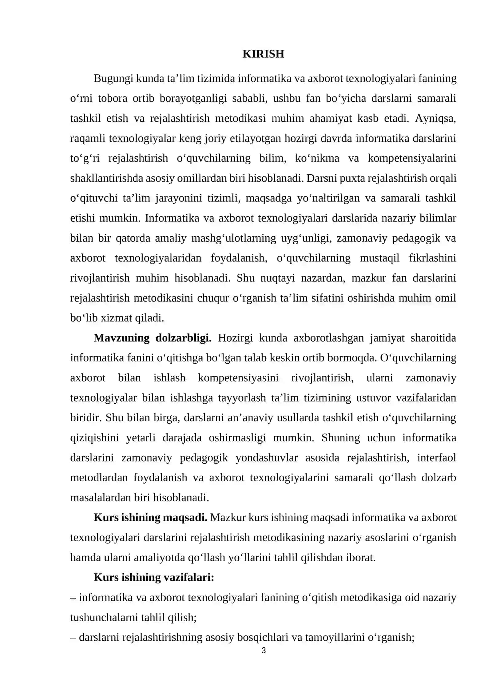 Informatika va axborot texnologiyalari darslarini rejalashtirish metodikasi 3