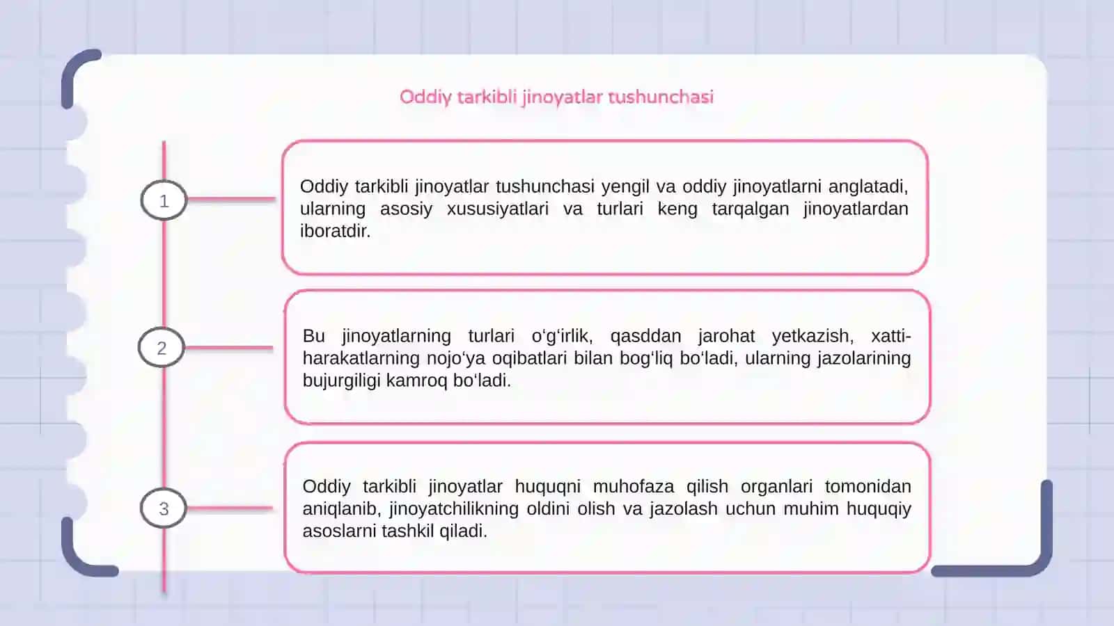 Oddiy tarkibli jinoyatlar tushunchasi 3
