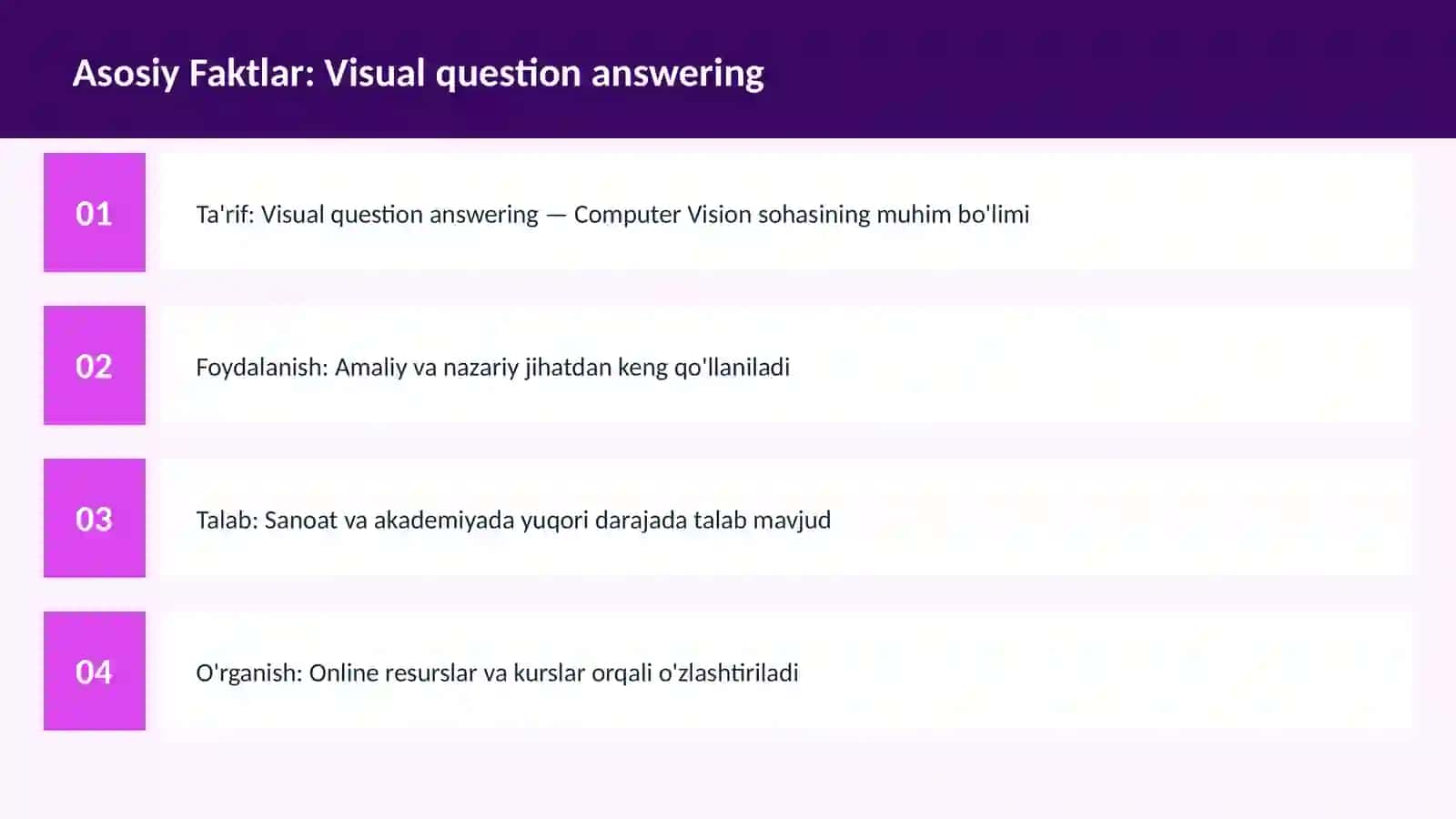 Visual question answering 3