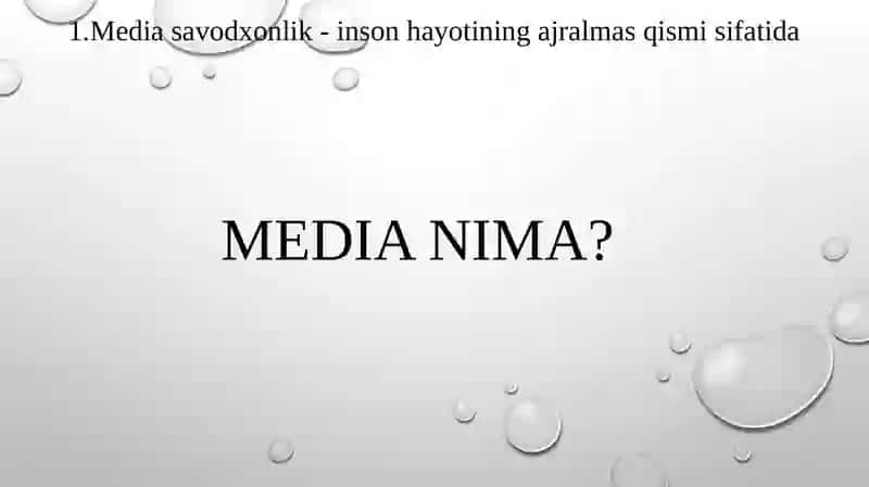 Mediasavodxonlik va axborot madaniyati fanining predmeti va jamiyattaraqqiyotida o‘rni 3
