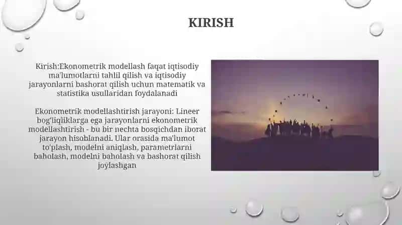 Ekonommetrik modellashtirish 3