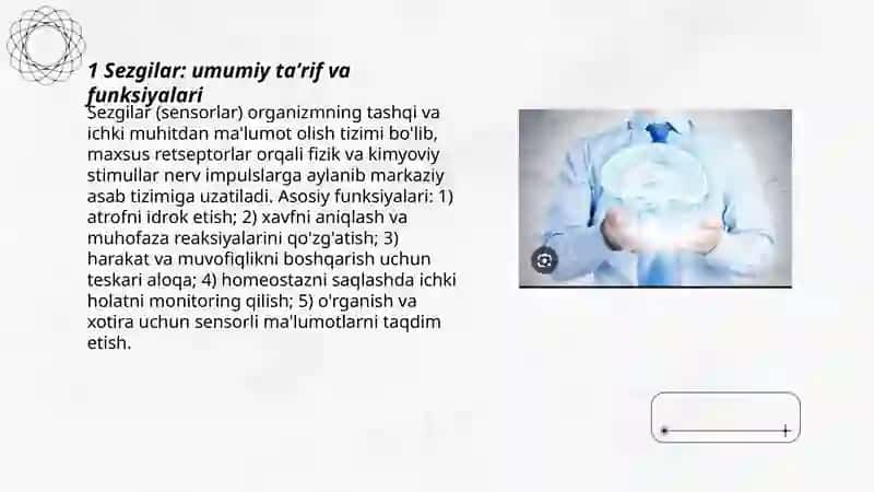 Sezgilar haqida umumiy tushuncha va uning nerv-fiziologik asosi 3