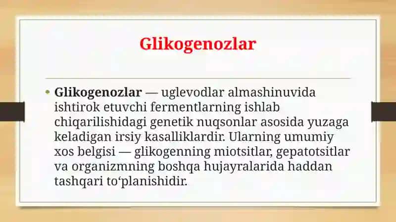 Glikogenozlar girke pompe kyuri anderson kasalliklari 3