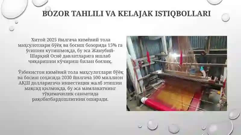Kimyoviy tolali maxsulotlarni bo'yicha va gul bosish 3
