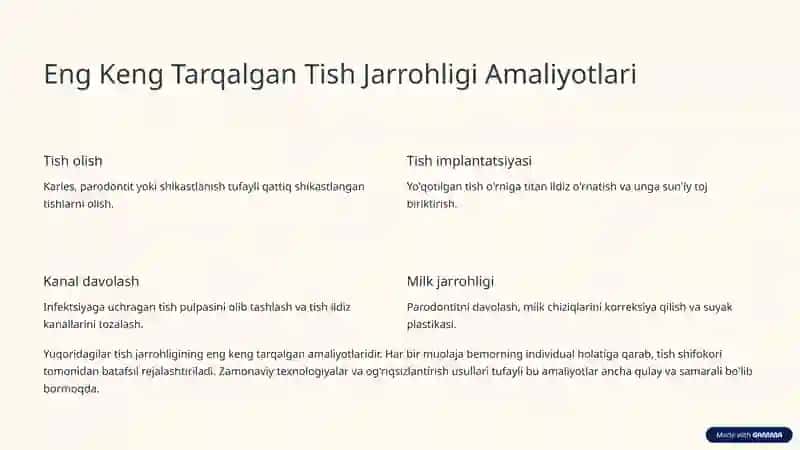 Tish Jarrohligi: Sog'lom Tabassum Sari Qadam 3