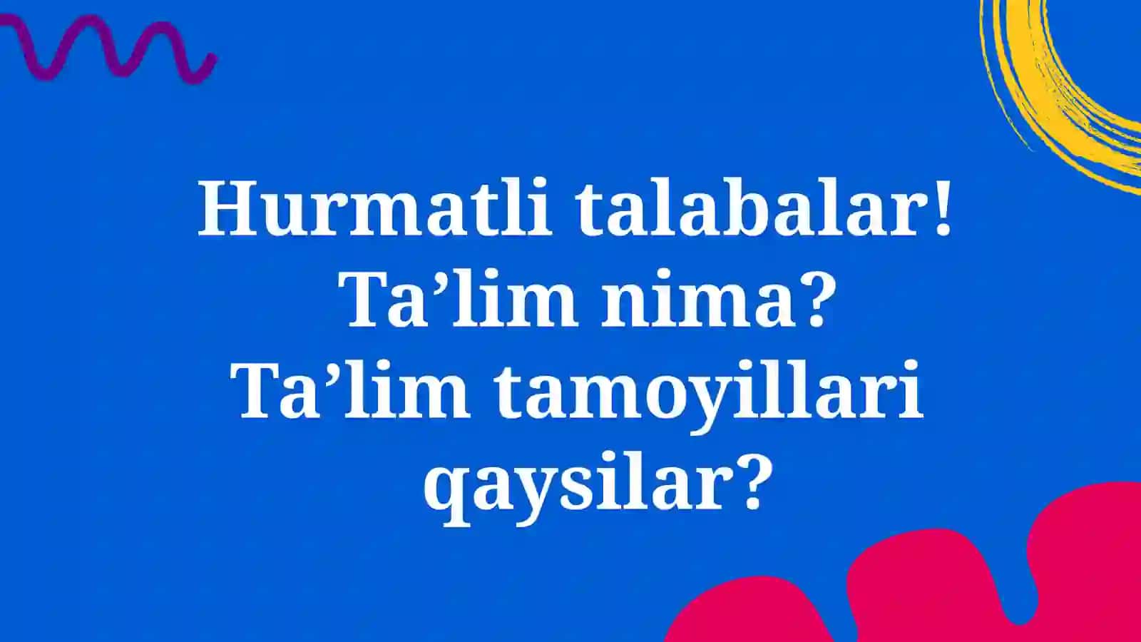DIDAKTIKA - TA’LIM NAZARIYASI.PEDAGOGIK JARAYON. TAʻLIM TAMOYILLARI VA QOIDALARI 3