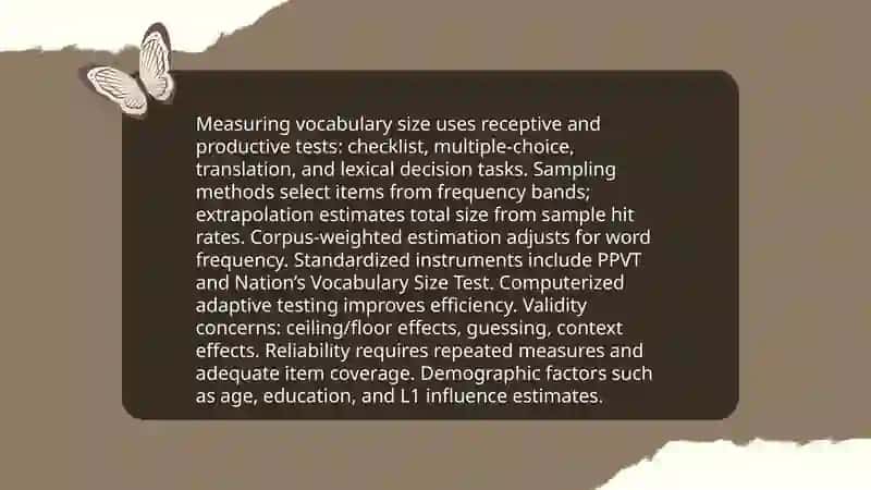 Qualitative and Quantitative Aspects of Vocabulary 3