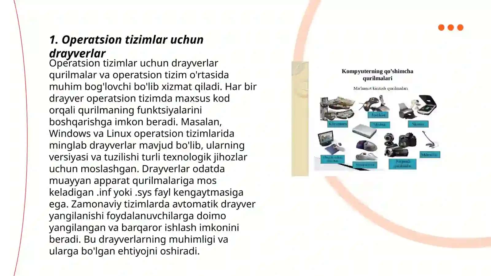 Operatsion tizimlar uchun drayverlar 3
