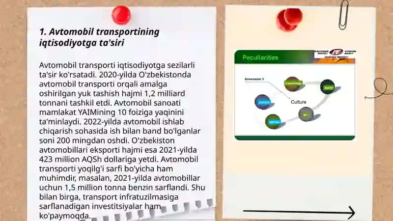 Avtomobil transporti rivojlanishining oʻziga xos jihatlari 3