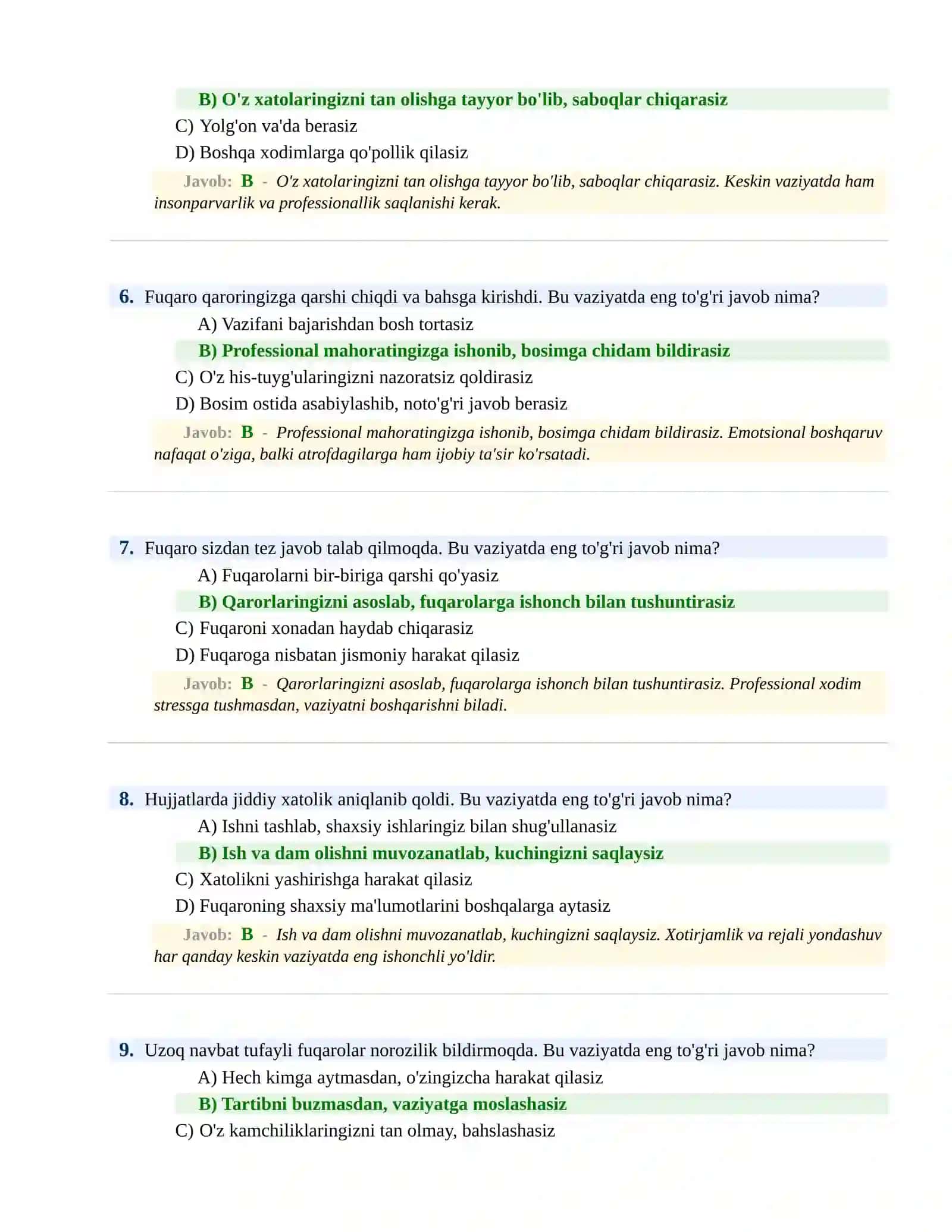 BOJXONA XIZMATIGA ISHGA KIRISH PSIXOLOGIK SINOV Testlari 3