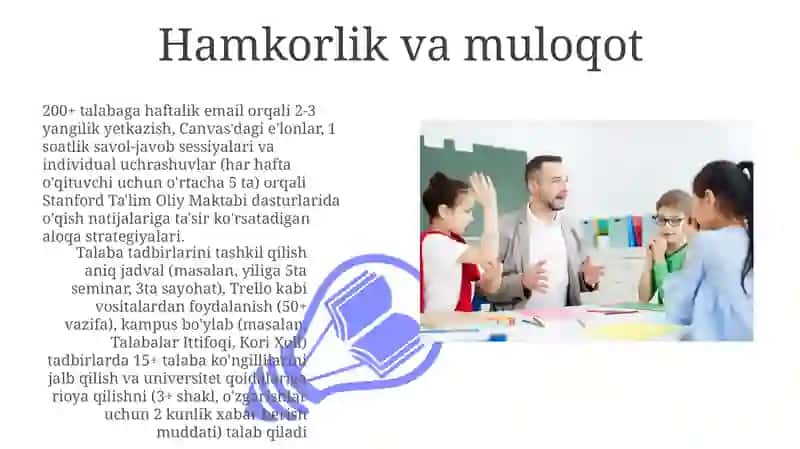 Kasbiy ta'limda o'qituvchi va o'quvchi faoliyatini tashkil etish 3