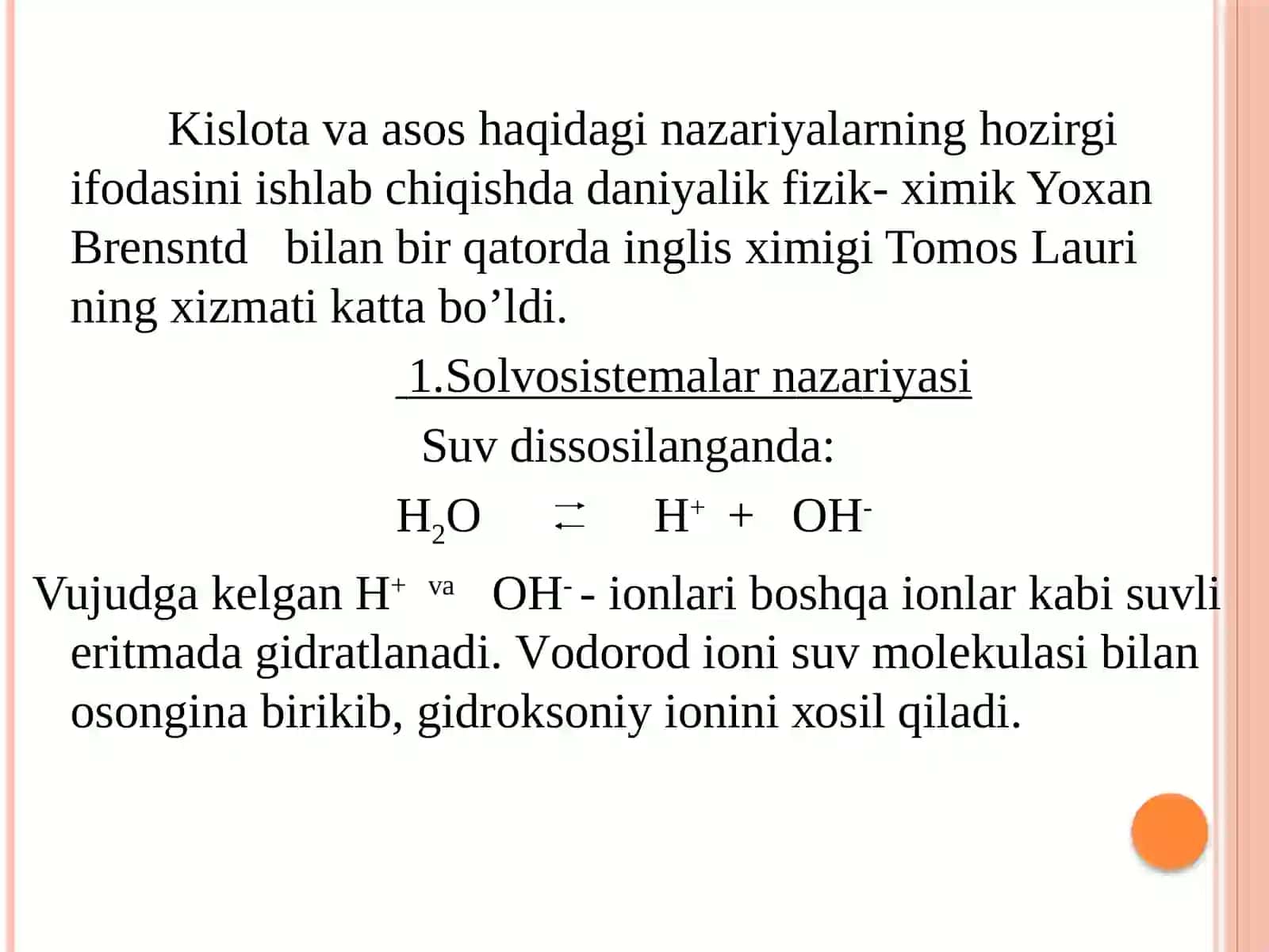 KISLОTАVА АSОS NАZАRIYALАRI 3