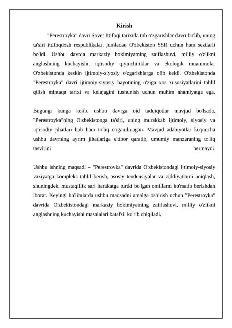 Perestroyka davri Oʻzbekistondagi ijtimoiy-siyosiy vaziyat 3
