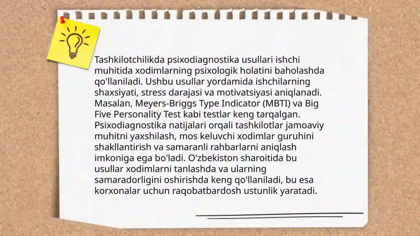 Tashkilotchilik va boshqaruv jarayonlari psixadiagnosyikasi 3
