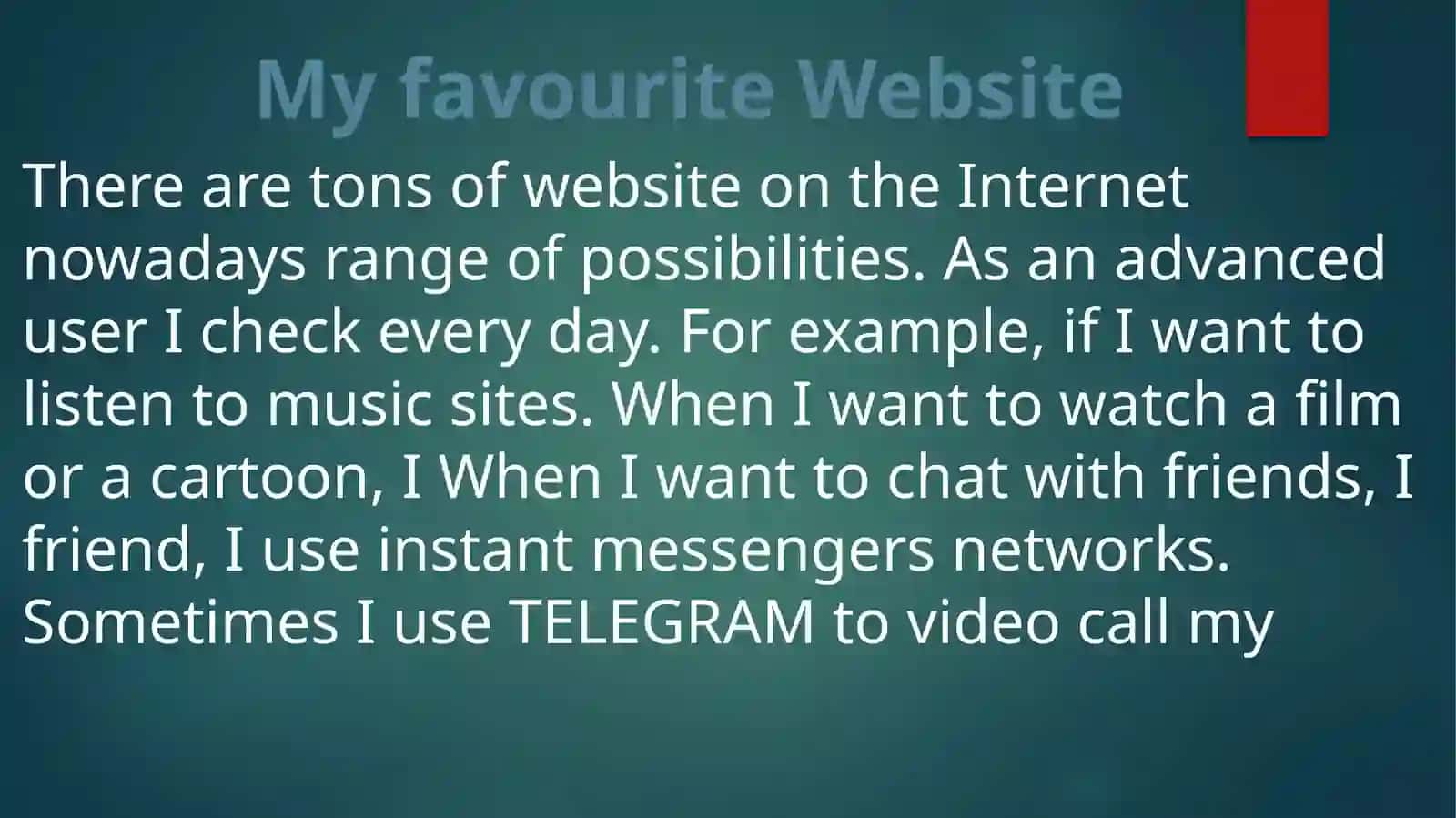 MY FAVOURITE WEBSITE 3