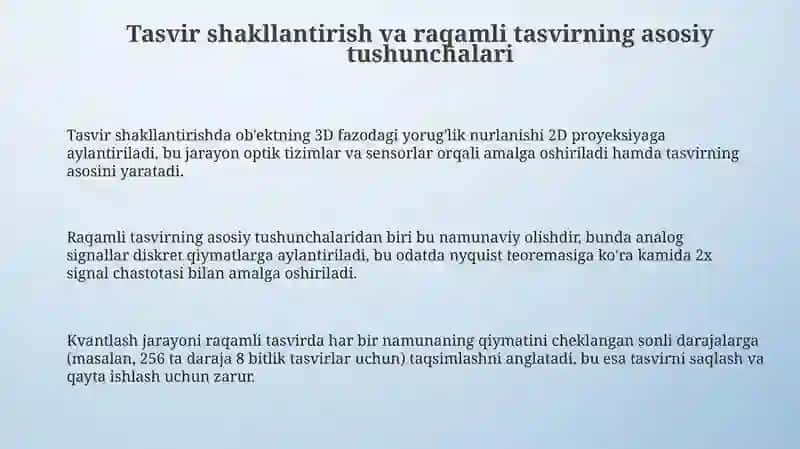 Diskret tasvir haqida umumiy tushunchalar 3