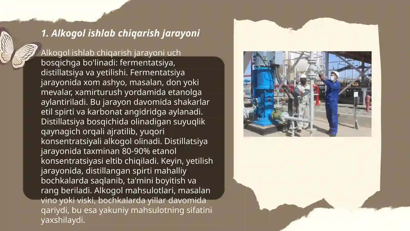 Alkagol ishlab chiqarish sanoati hamda ularning ikkilamchi resuslaridan foydalanish 3