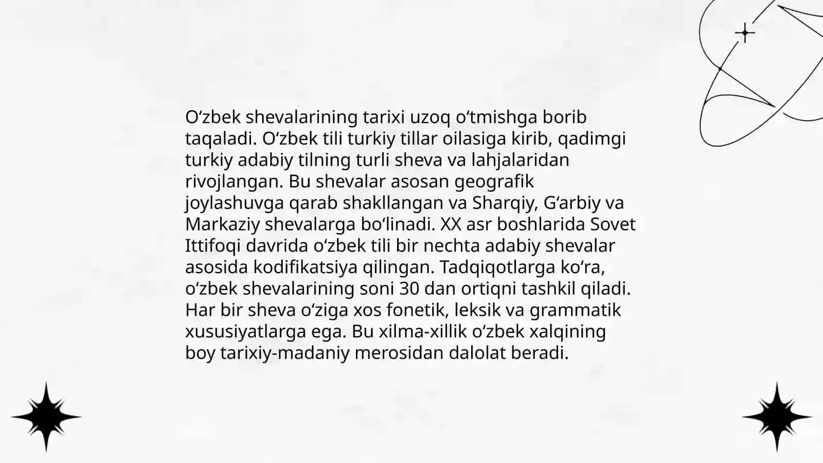 Oʻzbek shevalari tasnifi 3