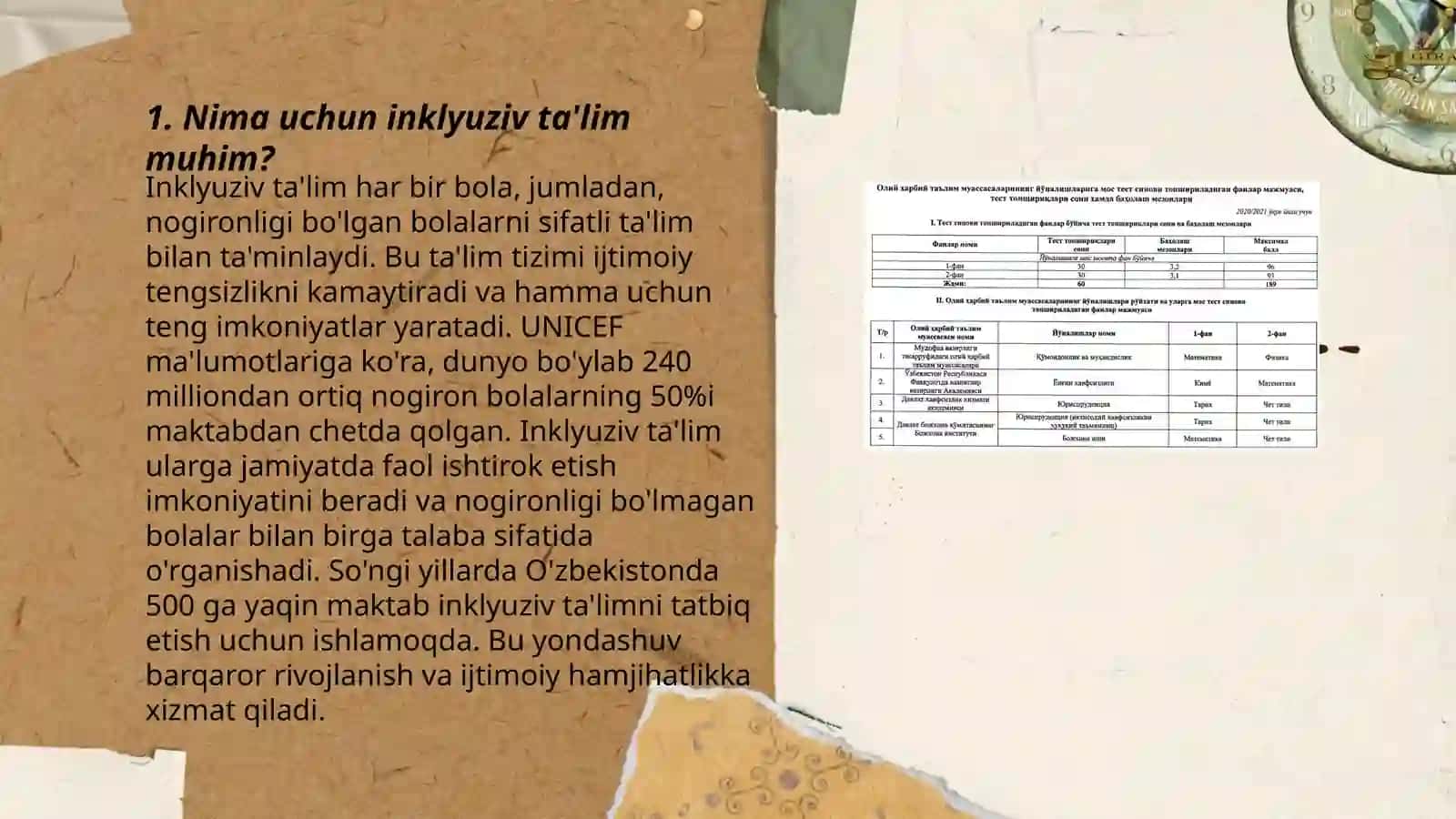 Kasal bolalar bilan ishlaydigan oqituvchilarga tibbiyot fanlari 3