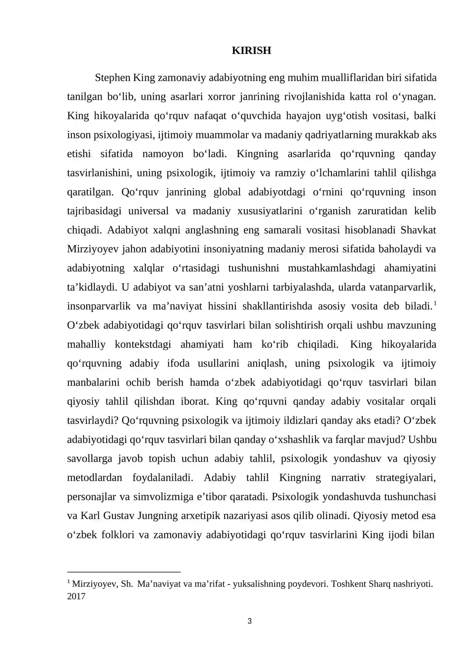 Stephen King asarlarida qo’rquvning ifodasi 3
