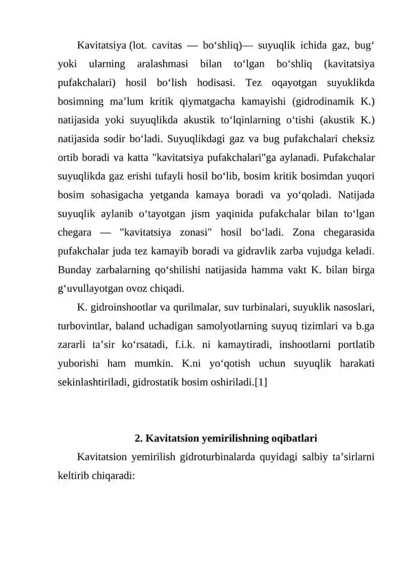 GIDROTURBINALARNING KAVITATSION YEMIRILISHIGA QARSHI KURASHNING ZAMONAVIY USULLARI VA INNOVATSION QOPLAMALAR 3