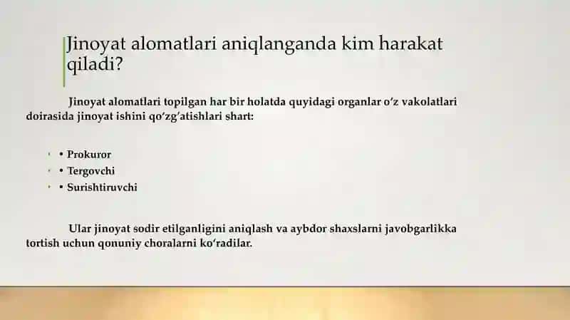 Jinoyat ishini qo’zg’atishning muqarrarligi prinsipi 3