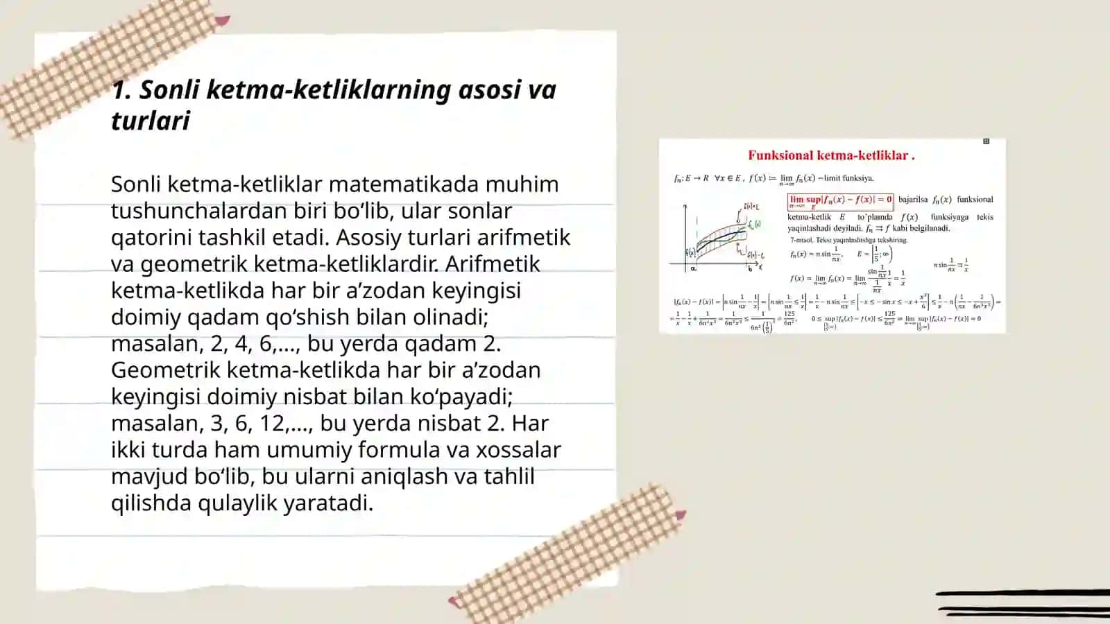 Sonli ketma-ketliklarning asosi va turlari 3