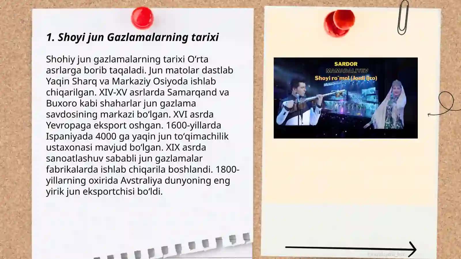 Shoyi jun Gazlamalar assortimenti o'rganish 3