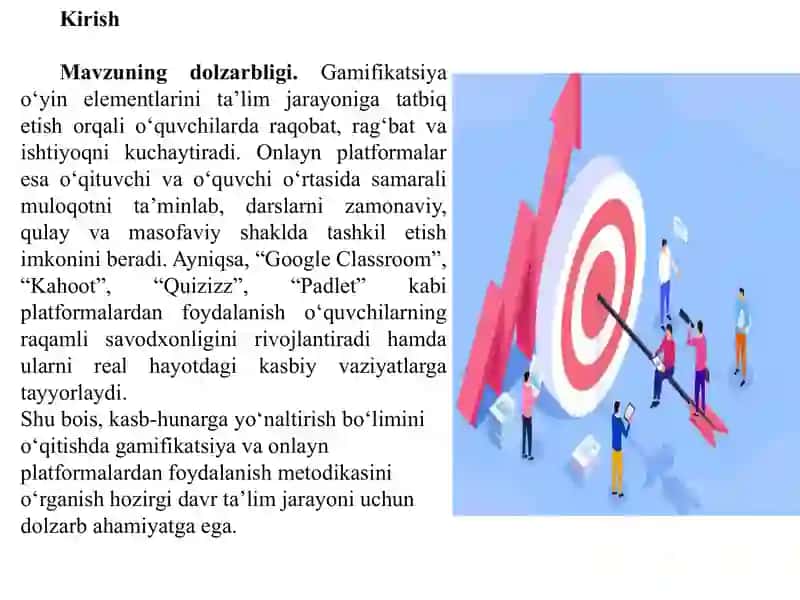 Kasb-hunarga yoʻnaltirish boʻlimini oʻqitishda gamifikatsiya va onlayn platformalardan foydalanish metodikasi 3