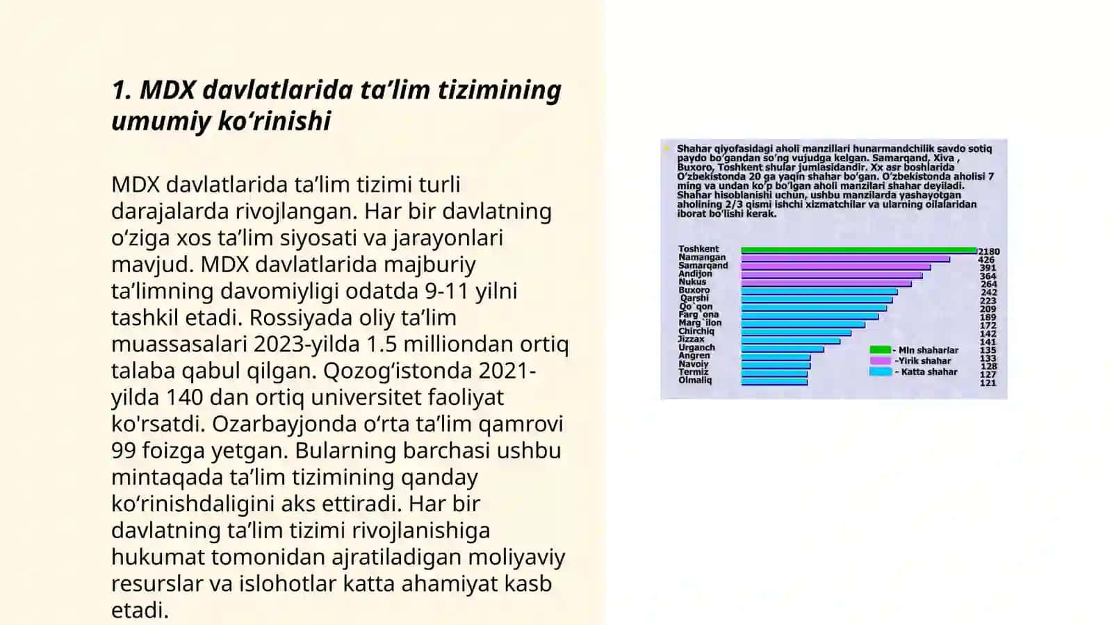 MDX davlatlarining taʼlim tizimi va oʻziga xos xususiyatlari 3