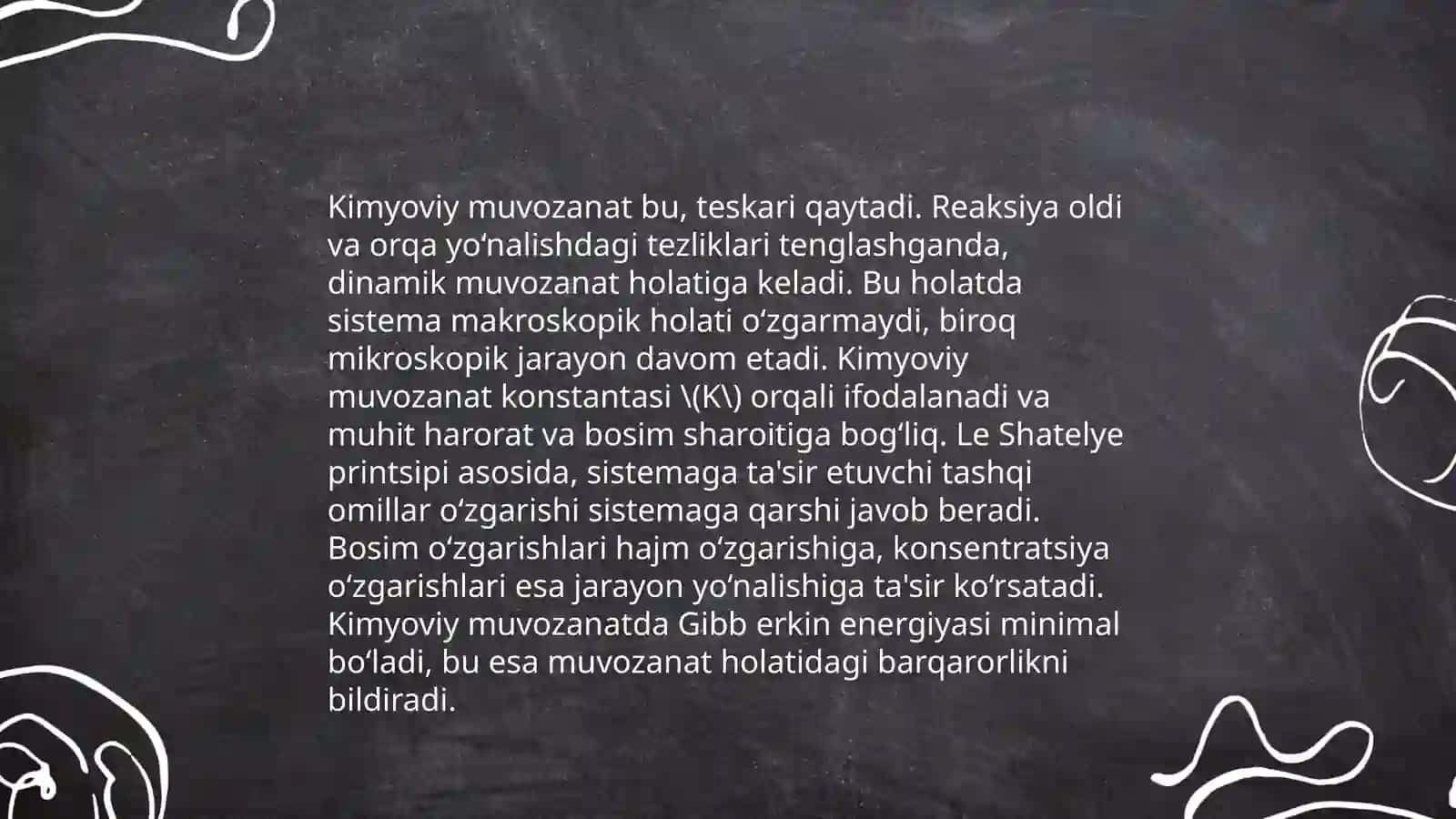 Kimyoviy muvozanat 3