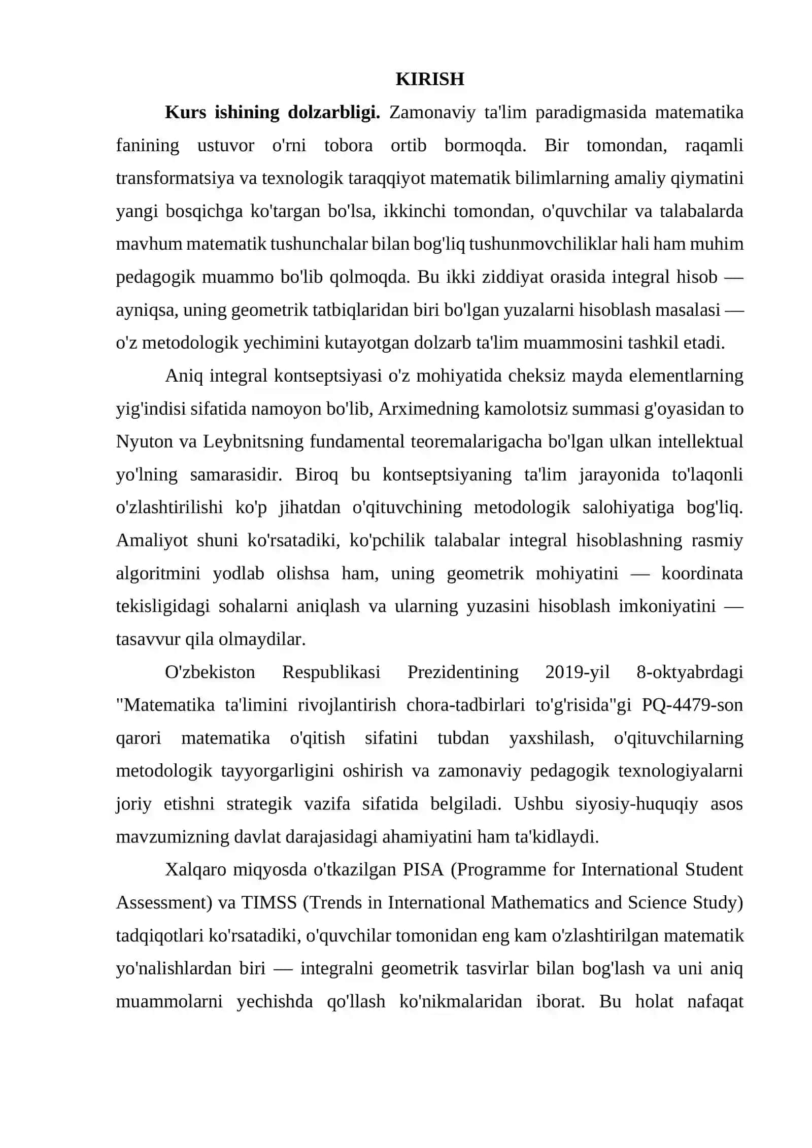 «Integralni yuzalarni hisoblashga tatbiqini o'qitish metodikasi» 3