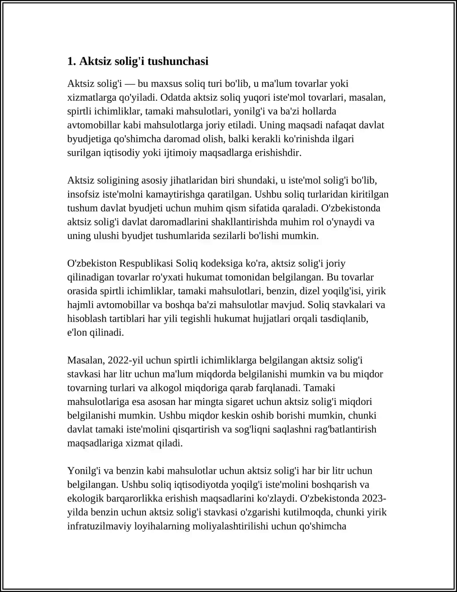 AKSIZ SOLIĢI HISOBOTINI TAQDIM ETISH TARTIBI VA AKSIZ SOLIĢI TÒLASH TARTIBI 3