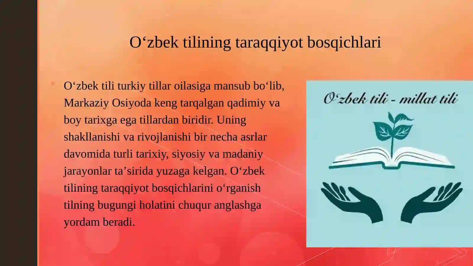 Oʻzbek tilining taraqqiyot bosqichlari 3